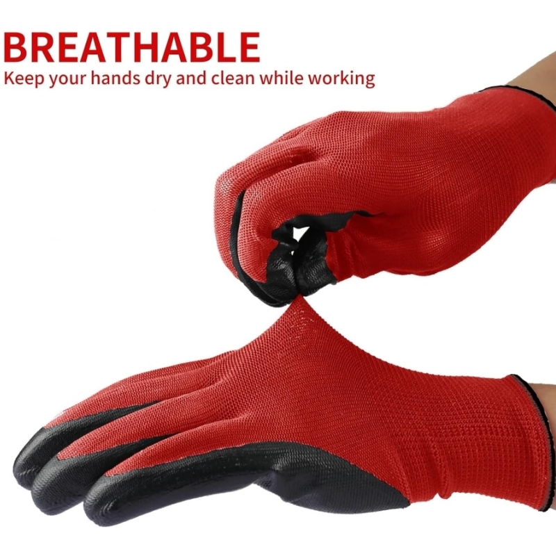 20PCS Nitrile Coated Safety Wo - Nitrile Mechanic Glove บทวิจารณ์และราคา
