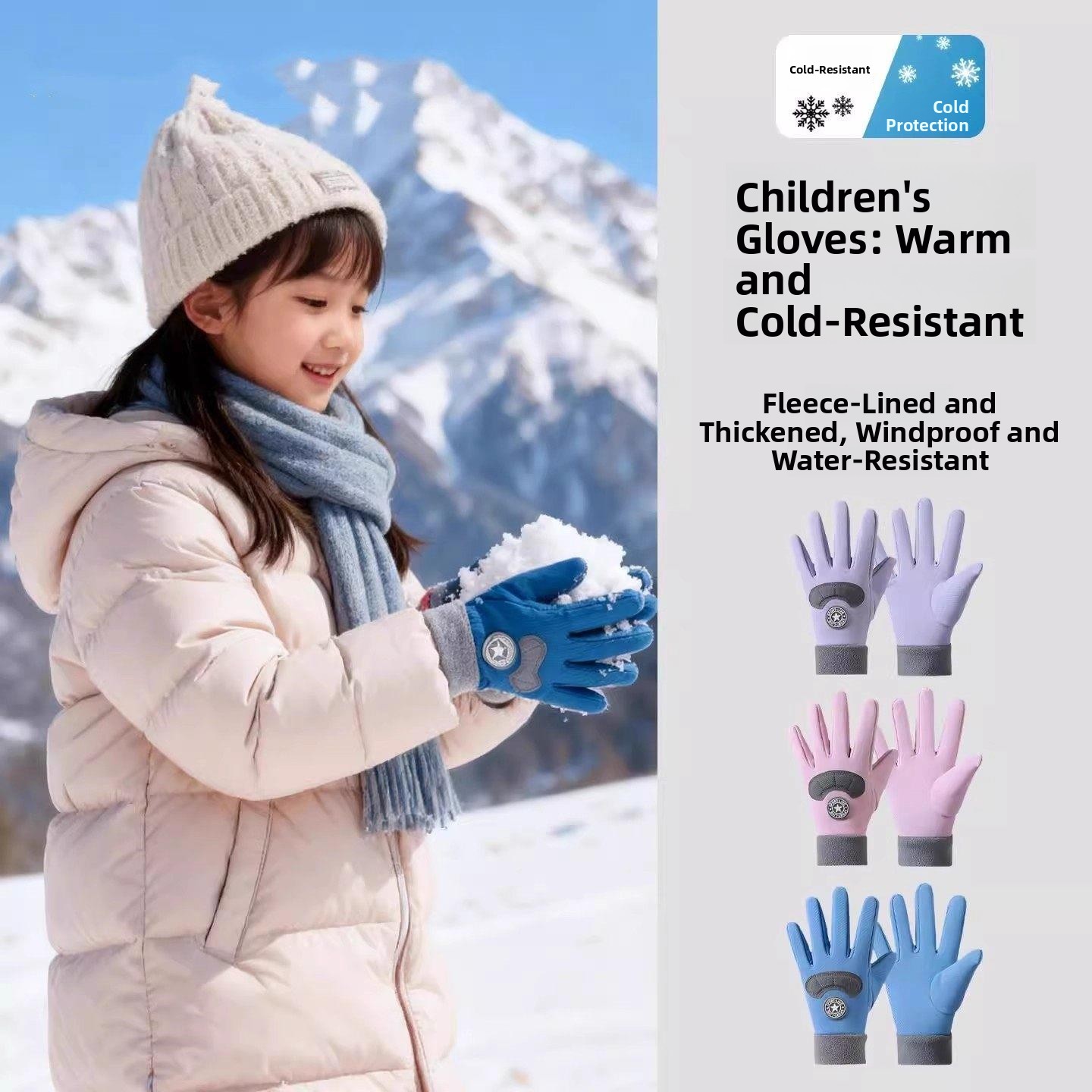 Children's Ski Gloves Winter W - Winter Glove Insulated บทวิจารณ์และราคา