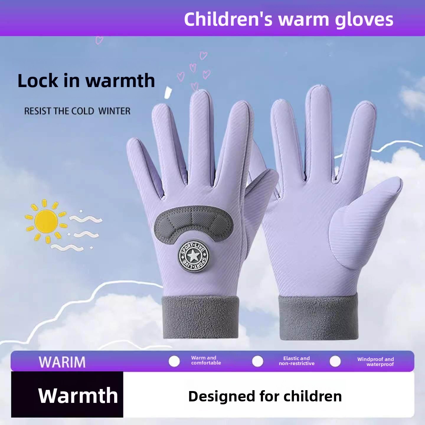 Children's Ski Gloves Winter W - Winter Glove Insulated บทวิจารณ์และราคา