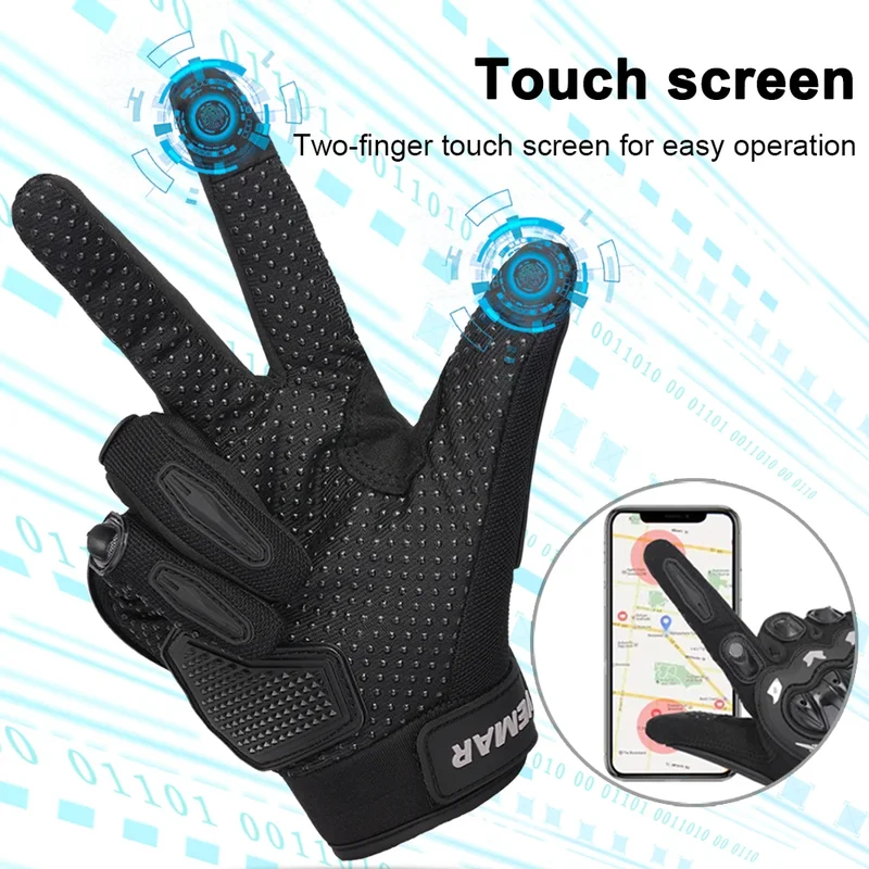 Touch Full-Finger Motorcycle R - Motorcycle Glove Knuckle บทวิจารณ์และราคา