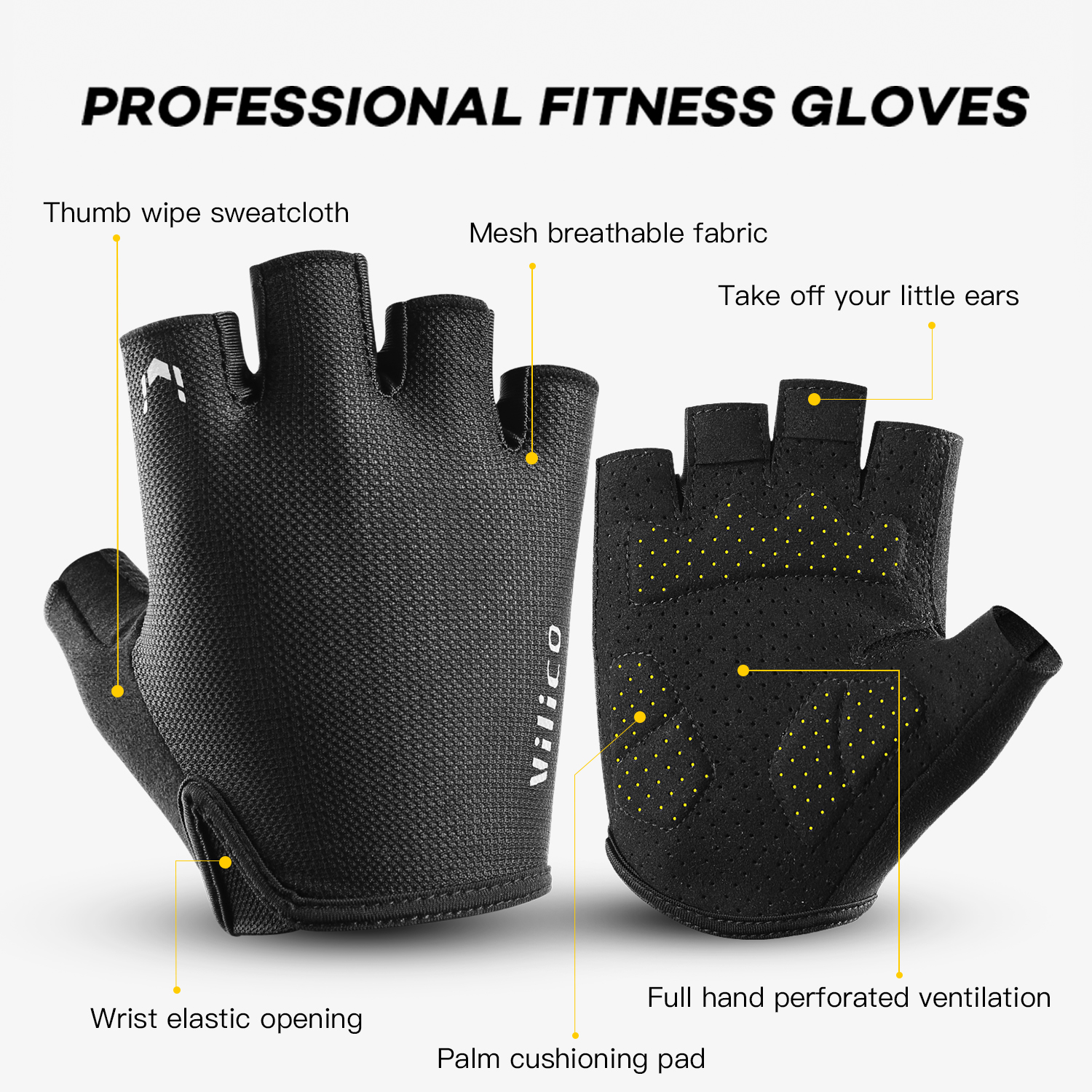 Vilico Sports Cycling Gloves H - Workout Glove Gym บทวิจารณ์และราคา