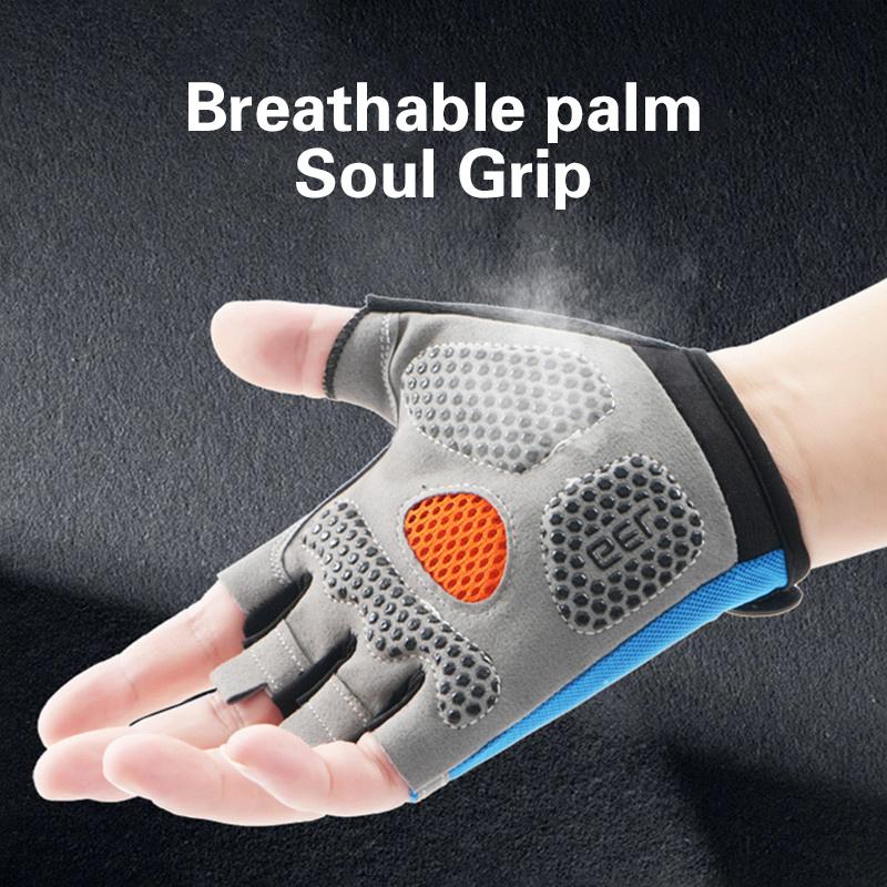 Bike Gloves Half Finger Breath - Cycling Glove Padded บทวิจารณ์และราคา