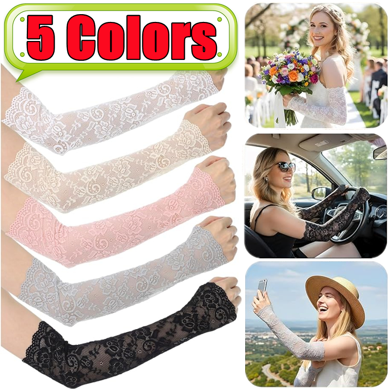 New 1Pair Sexy Lace Hollow-Out - Fingerless Glove Knit บทวิจารณ์และราคา
