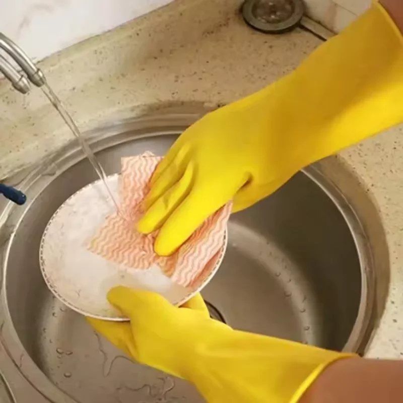 1-10PCS Housework Gloves House - Dish Glove Rubber บทวิจารณ์และราคา