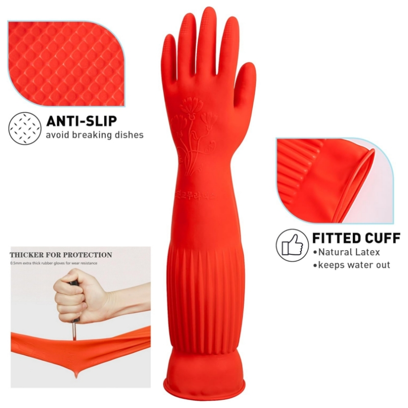 45CM Extra-Long Rubber Cleanin - Dish Glove Rubber บทวิจารณ์และราคา