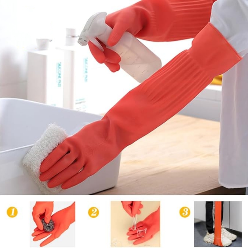 45CM Extra-Long Rubber Cleanin - Dish Glove Rubber บทวิจารณ์และราคา