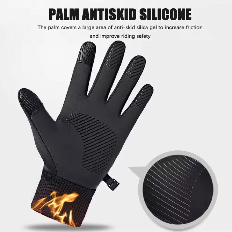 Black Winter Warm Full Fingers - Ski Glove Waterproof บทวิจารณ์และราคา