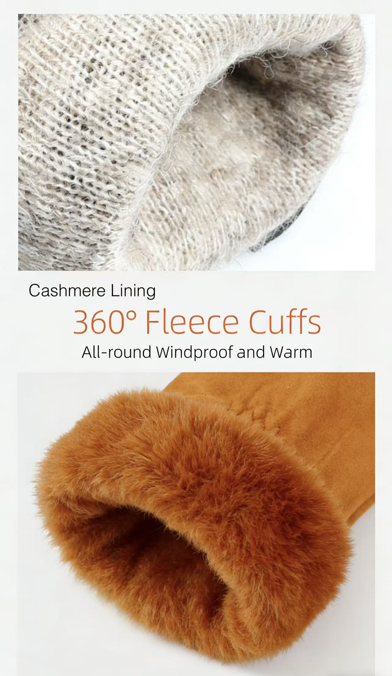 Women's Deerskin Warm Gloves A - Wool Glove Lined บทวิจารณ์และราคา
