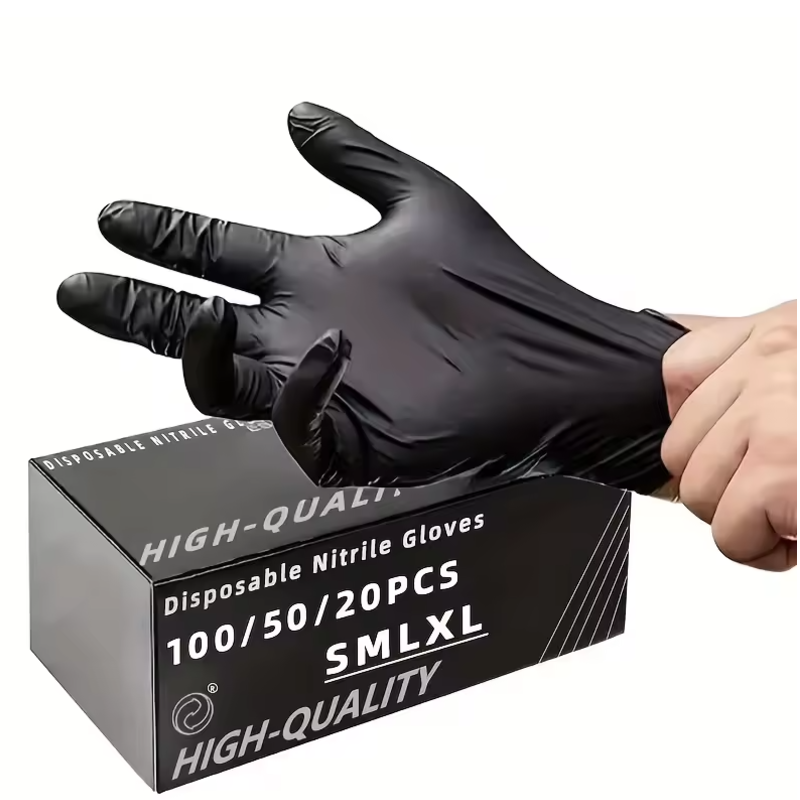 100/50/20PCS Black Nitrile Glo - Nitrile Mechanic Glove บทวิจารณ์และราคา