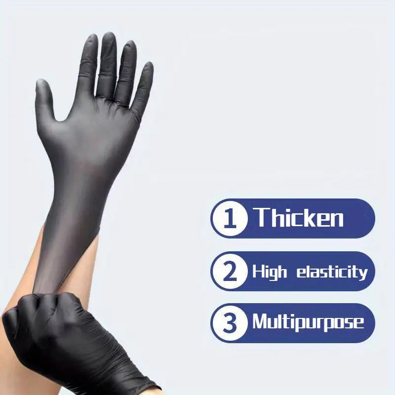 100/50/20PCS Black Nitrile Glo - Nitrile Mechanic Glove บทวิจารณ์และราคา