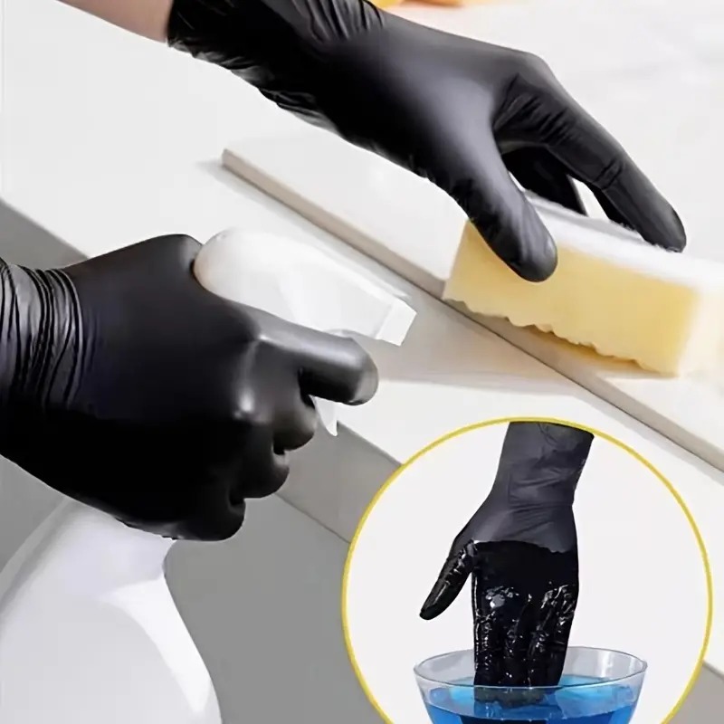 100/50/20PCS Black Nitrile Glo - Nitrile Mechanic Glove บทวิจารณ์และราคา