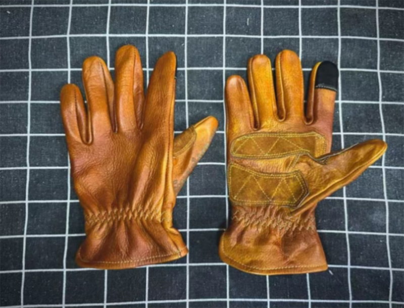 Handmade Genuine Leather Retro - Motorcycle Glove Knuckle บทวิจารณ์และราคา