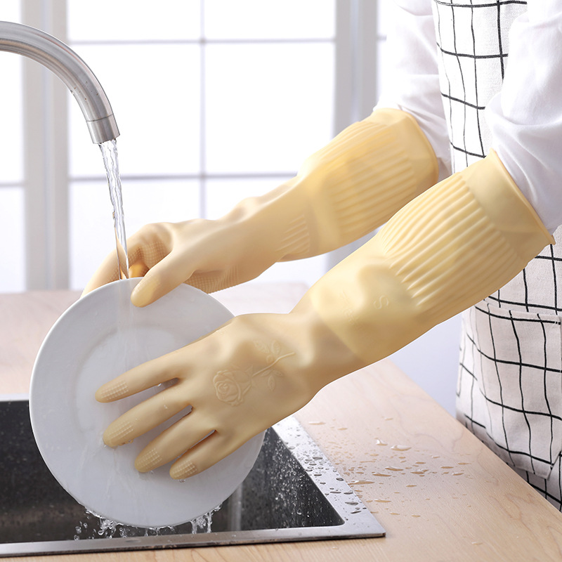 38cm Household Laundry Gloves  - Dish Glove Rubber บทวิจารณ์และราคา