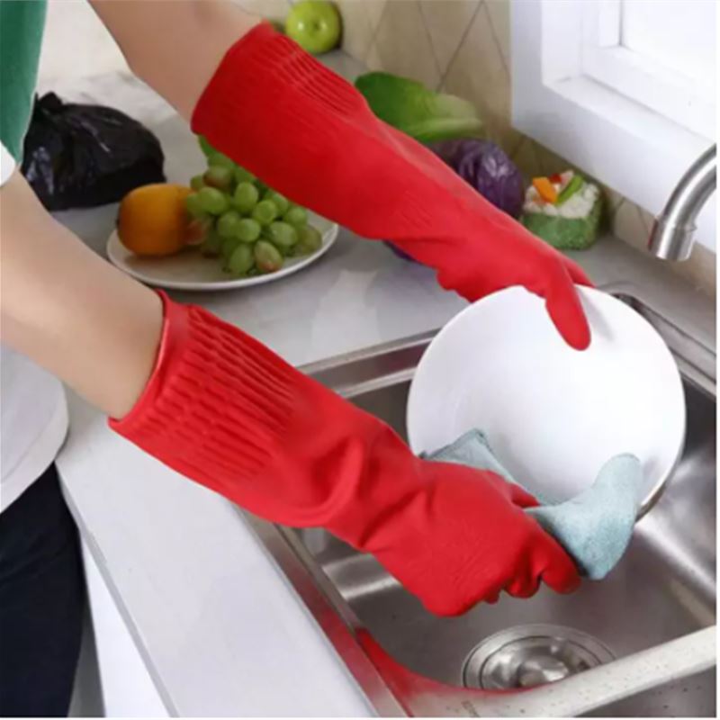 38cm Household Laundry Gloves  - Dish Glove Rubber บทวิจารณ์และราคา