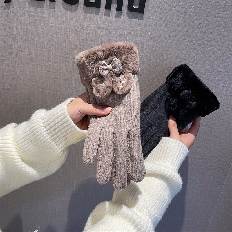 Gloves Women Wool Lined Touch  - Wool Glove Lined บทวิจารณ์และราคา