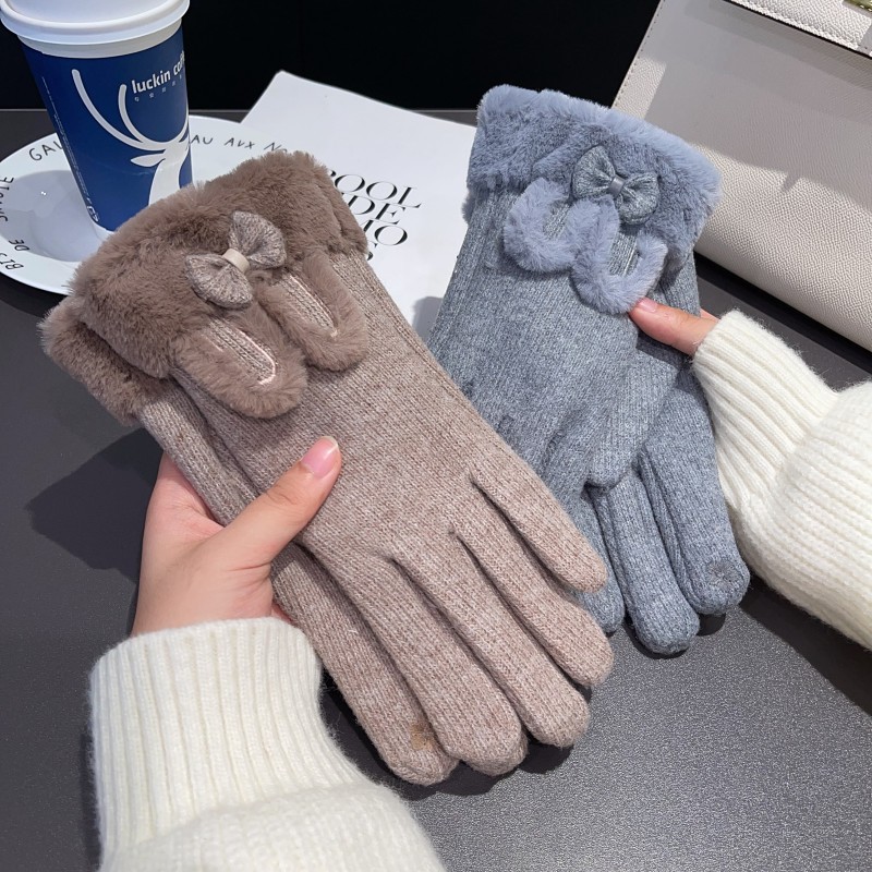 Gloves Women Wool Lined Touch  - Wool Glove Lined บทวิจารณ์และราคา