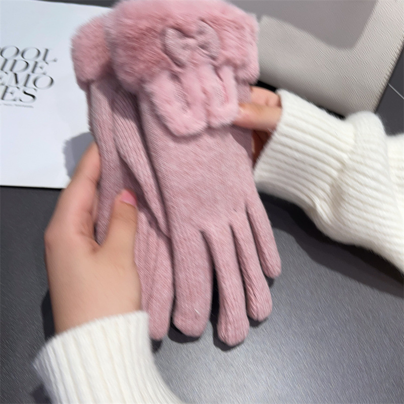 Gloves Women Wool Lined Touch  - Wool Glove Lined บทวิจารณ์และราคา