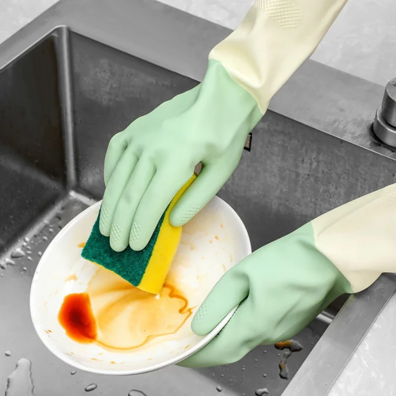 Thickened Kitchen Gloves, Dish - Dish Glove Rubber บทวิจารณ์และราคา