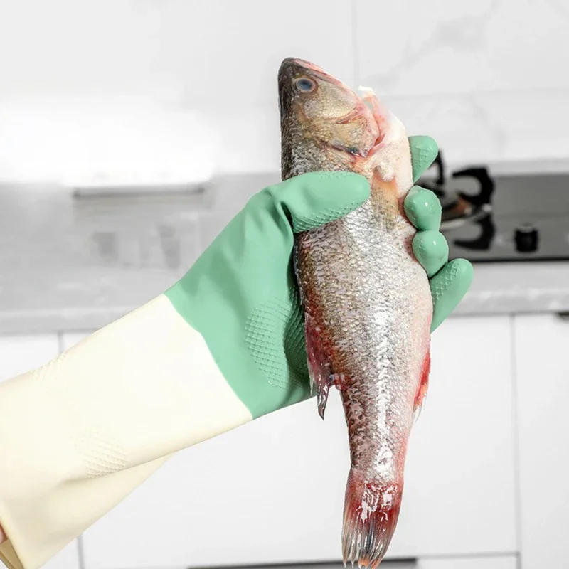 Thickened Kitchen Gloves, Dish - Dish Glove Rubber บทวิจารณ์และราคา