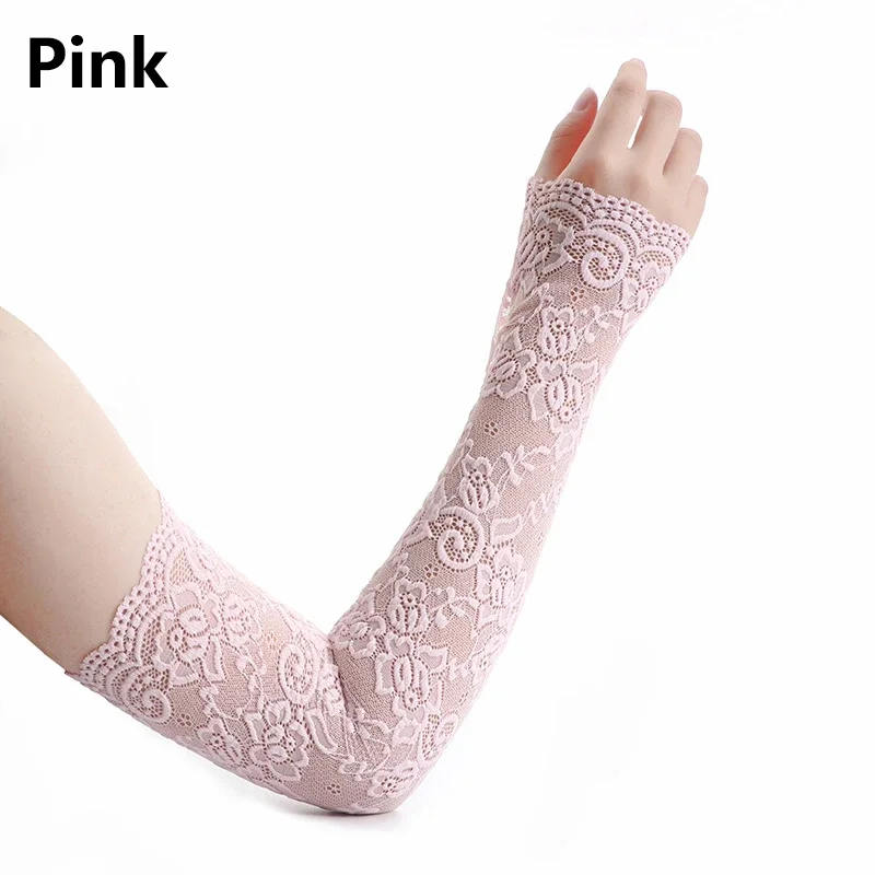 Summer Sunscreen Lace Arm Slee - Fingerless Glove Knit บทวิจารณ์และราคา