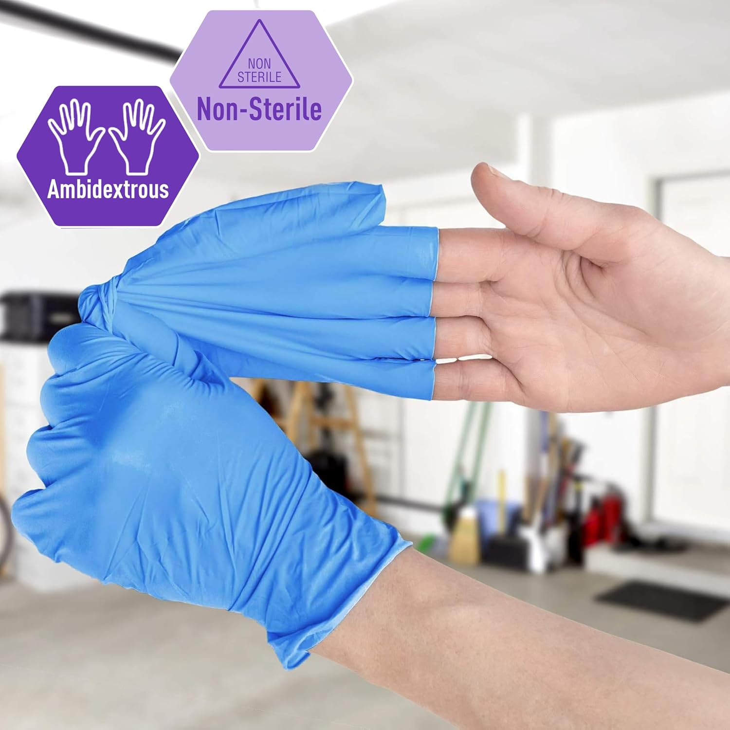 Powder-Free Nitrile/Vinyl Blen - Latex Disposable Glove บทวิจารณ์และราคา