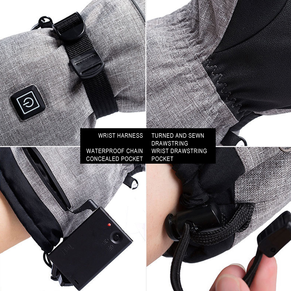 Electric Heated Gloves Men Wom - Ski Glove Waterproof บทวิจารณ์และราคา