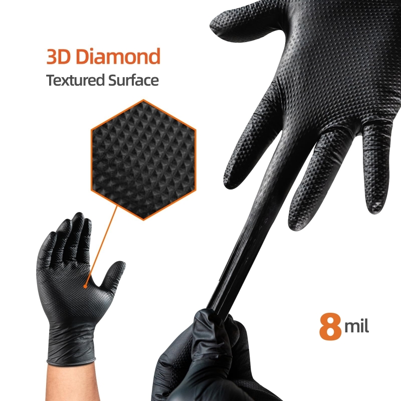 Heavy Duty Nitrile Safety Work - Nitrile Mechanic Glove บทวิจารณ์และราคา