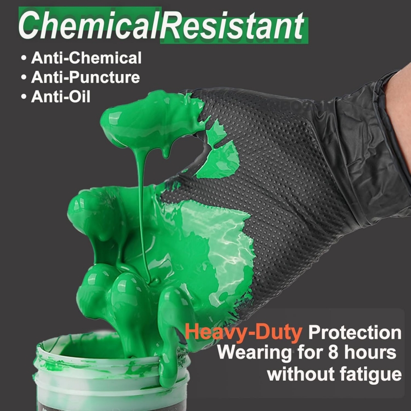 Heavy Duty Nitrile Safety Work - Nitrile Mechanic Glove บทวิจารณ์และราคา
