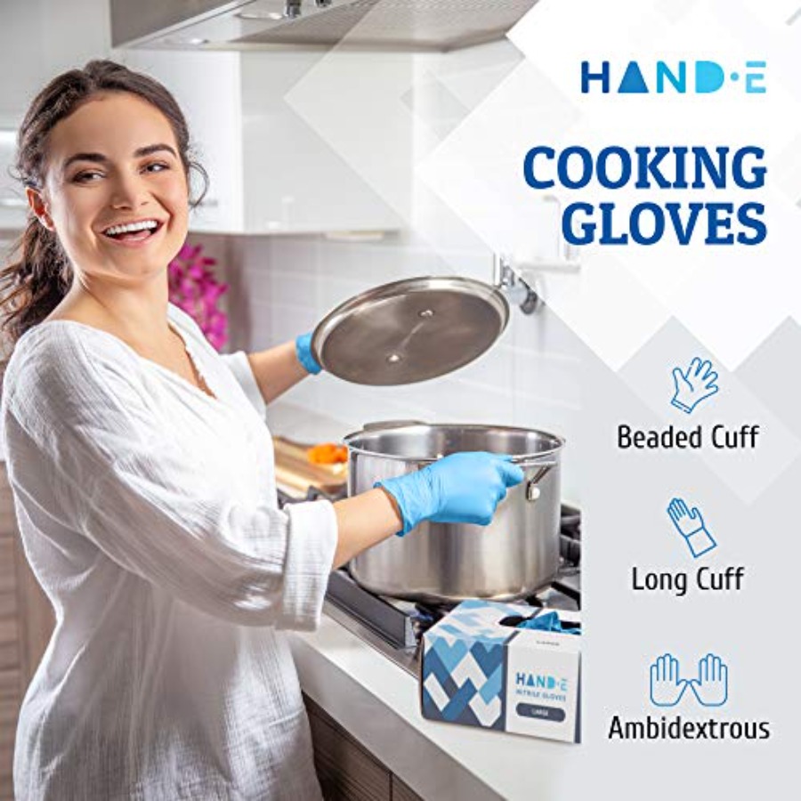 Blue Nitrile Disposable Gloves - Exam Glove Nitrile บทวิจารณ์และราคา