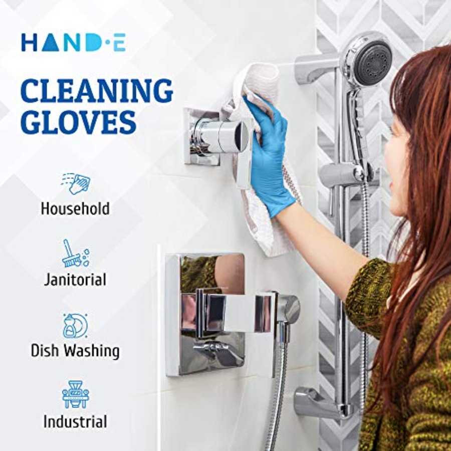 Blue Nitrile Disposable Gloves - Exam Glove Nitrile บทวิจารณ์และราคา