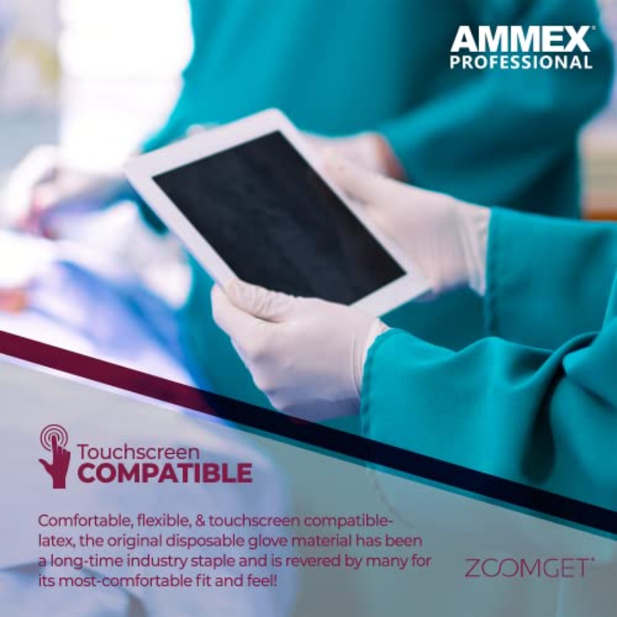 AMMEX White Latex Disposable E - Latex Disposable Glove บทวิจารณ์และราคา