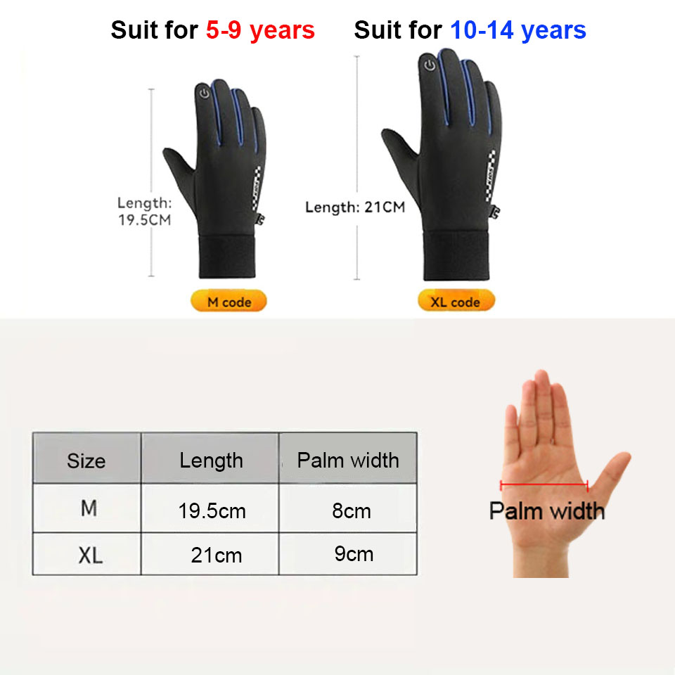 GTUBIKE Children's Gloves Touc - Ski Glove Waterproof บทวิจารณ์และราคา