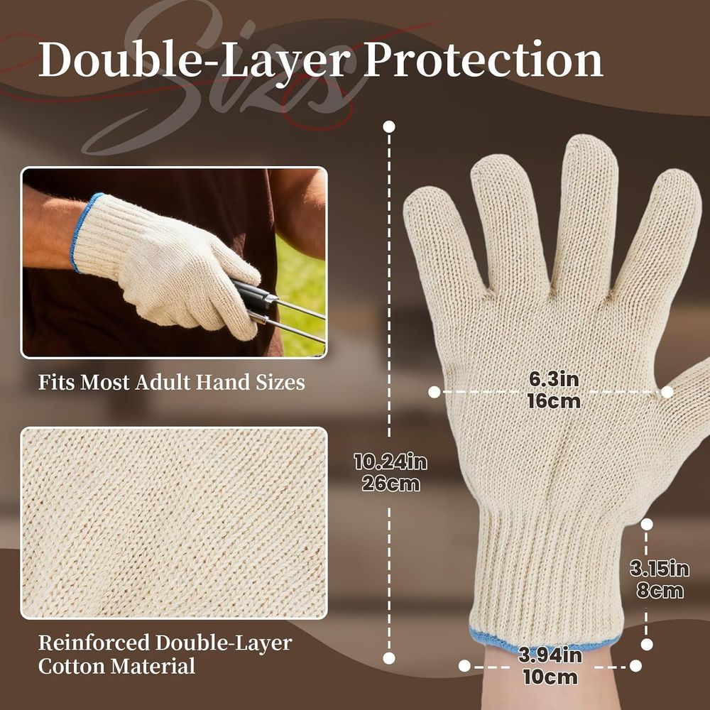 Heat-Resistant BBQ Gloves - Fu - Heat Resistant Glove บทวิจารณ์และราคา