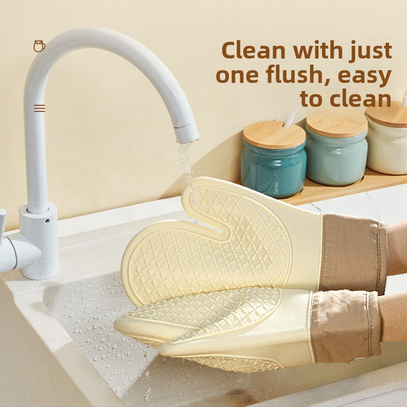 Heavy Duty Silicone Heat Resis - Oven Mitt Silicone บทวิจารณ์และราคา