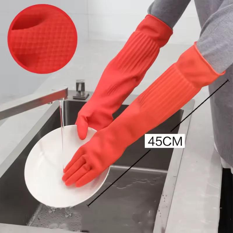 Long Reusable Rubber Dishwashi - Dish Glove Rubber บทวิจารณ์และราคา