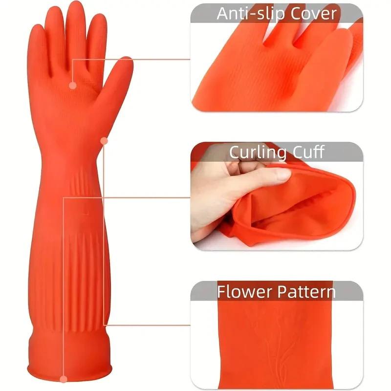 Long Reusable Rubber Dishwashi - Dish Glove Rubber บทวิจารณ์และราคา