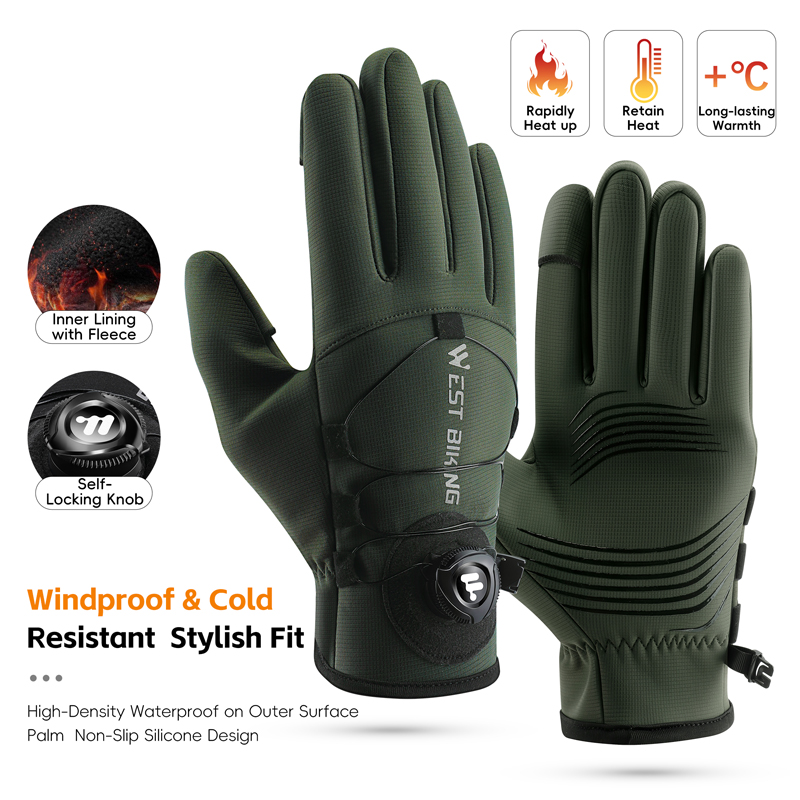 Winter Bike Gloves Magnetic Qu - Winter Glove Insulated บทวิจารณ์และราคา