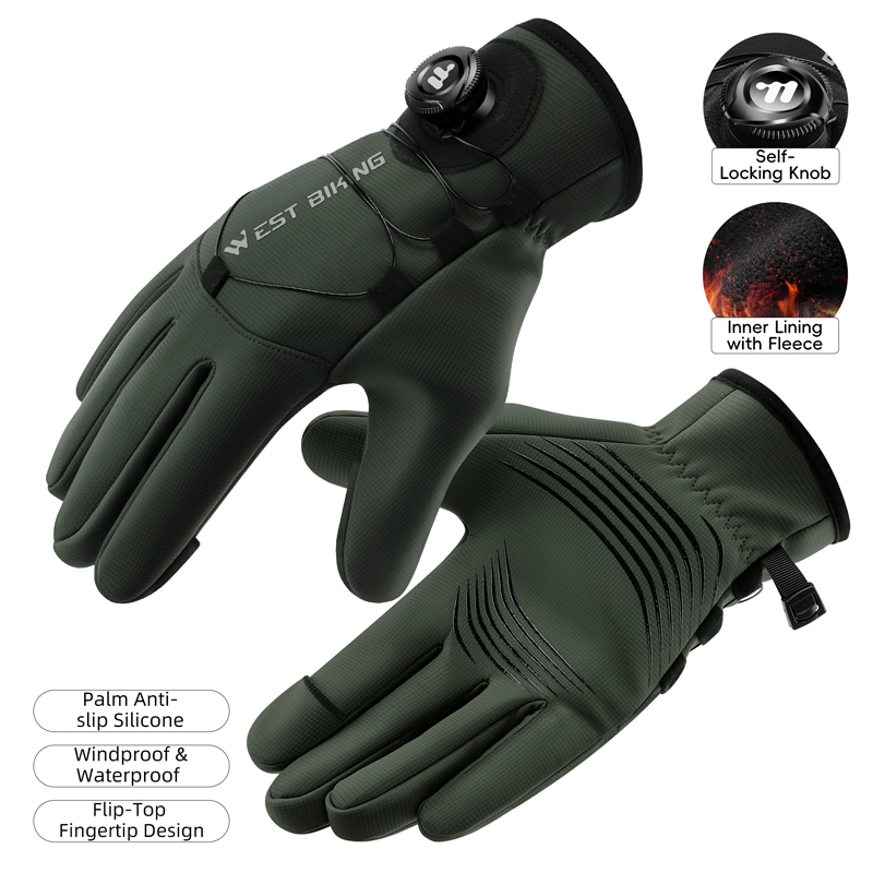 Winter Bike Gloves Magnetic Qu - Winter Glove Insulated บทวิจารณ์และราคา