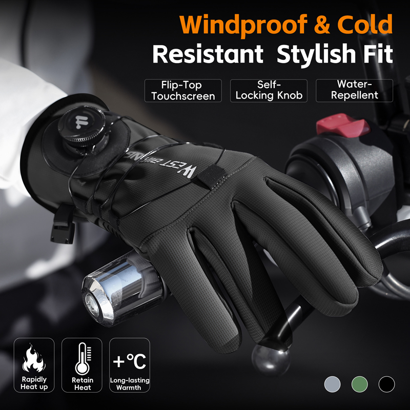Winter Bike Gloves Magnetic Qu - Winter Glove Insulated บทวิจารณ์และราคา