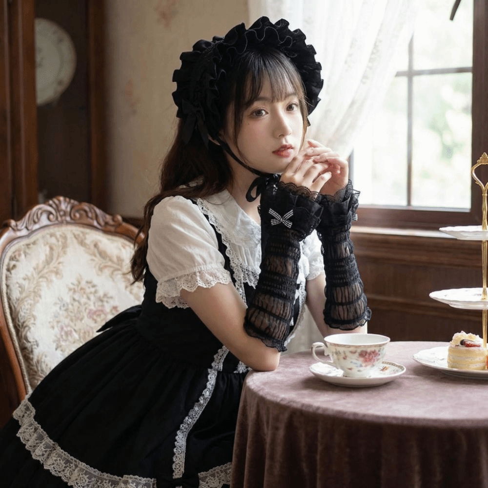 1 Pair Thin Lace Lace Arm Slee - Fingerless Glove Knit บทวิจารณ์และราคา