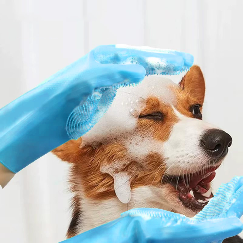 Pet Bathing & Massage Silicone - Rubber Glove Cleaning บทวิจารณ์และราคา