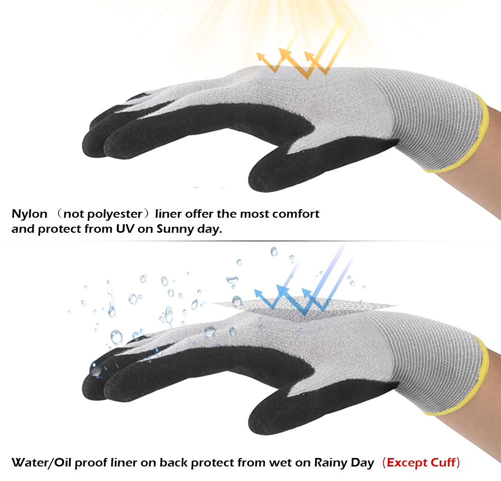 1pc Quick Water Repellent Nylo - Nitrile Mechanic Glove บทวิจารณ์และราคา