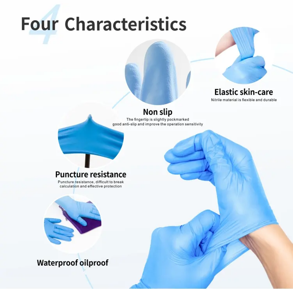 Nitrile Exam Gloves-Blue Latex - Exam Glove Nitrile บทวิจารณ์และราคา