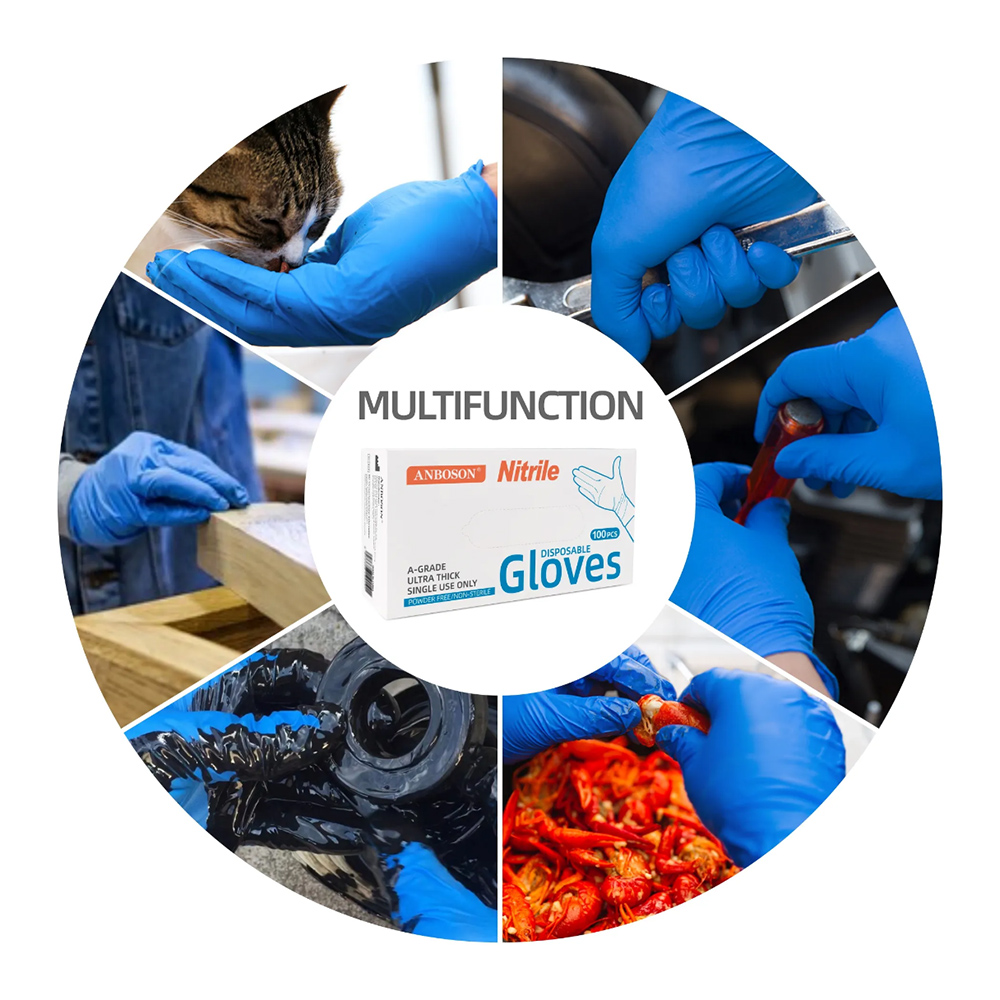 Nitrile Exam Gloves-Blue Latex - Exam Glove Nitrile บทวิจารณ์และราคา