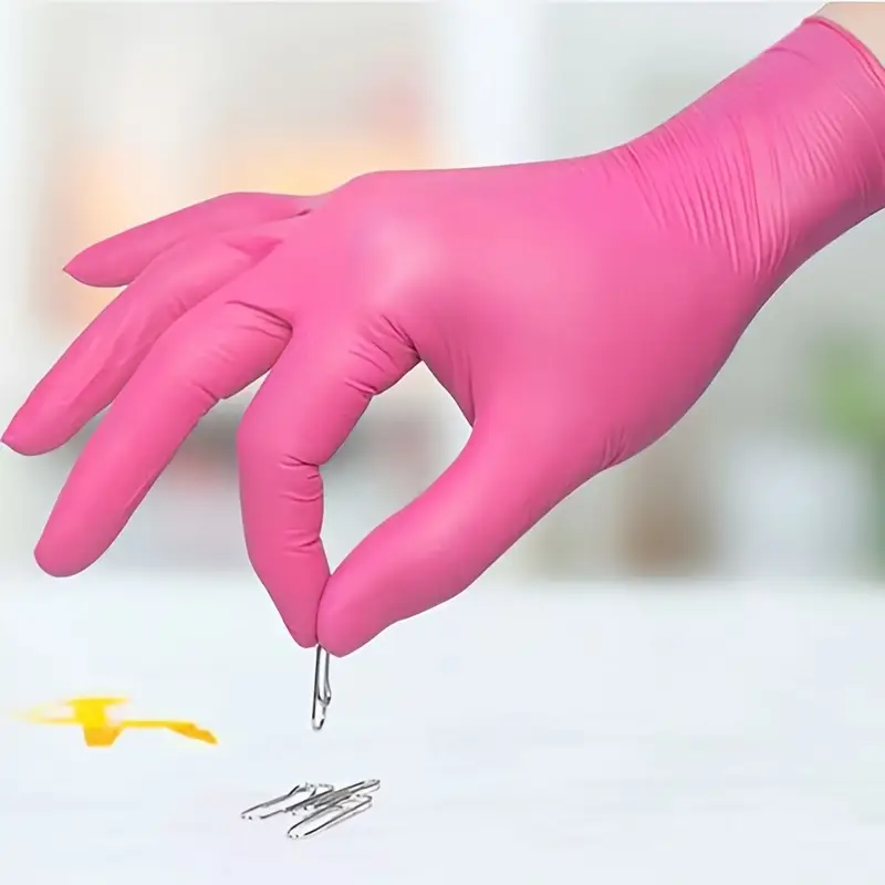 Fuchsia Nitrile Disposable Glo - Latex Disposable Glove บทวิจารณ์และราคา
