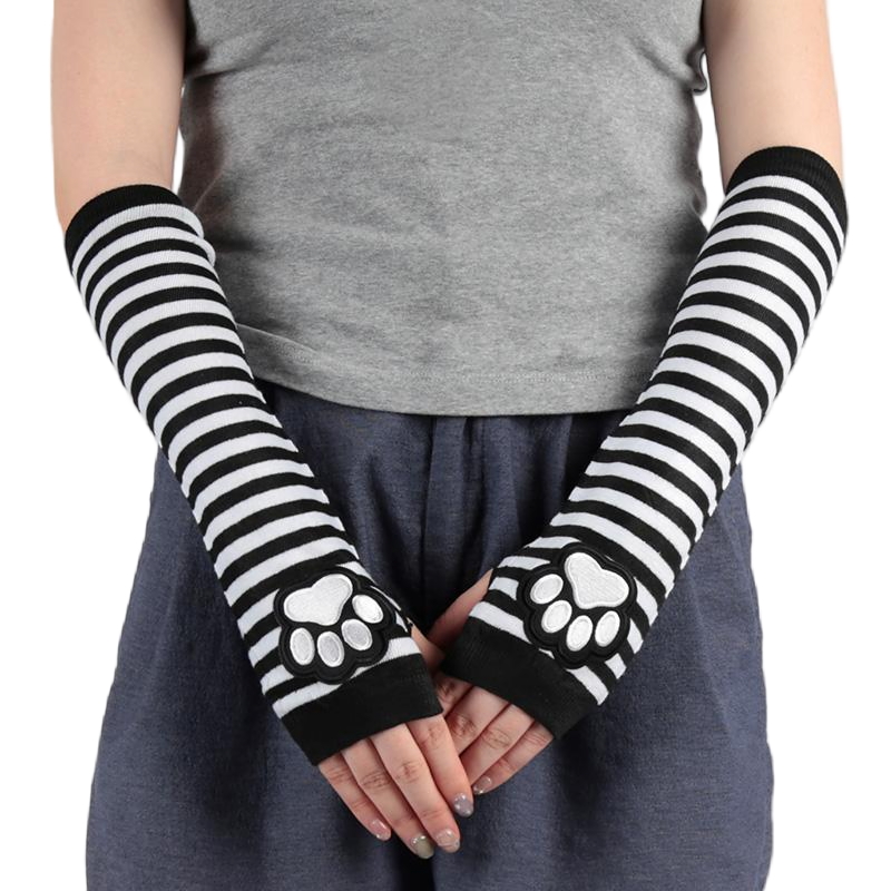 Unisex Black Fingerless Gloves - Fingerless Glove Knit บทวิจารณ์และราคา
