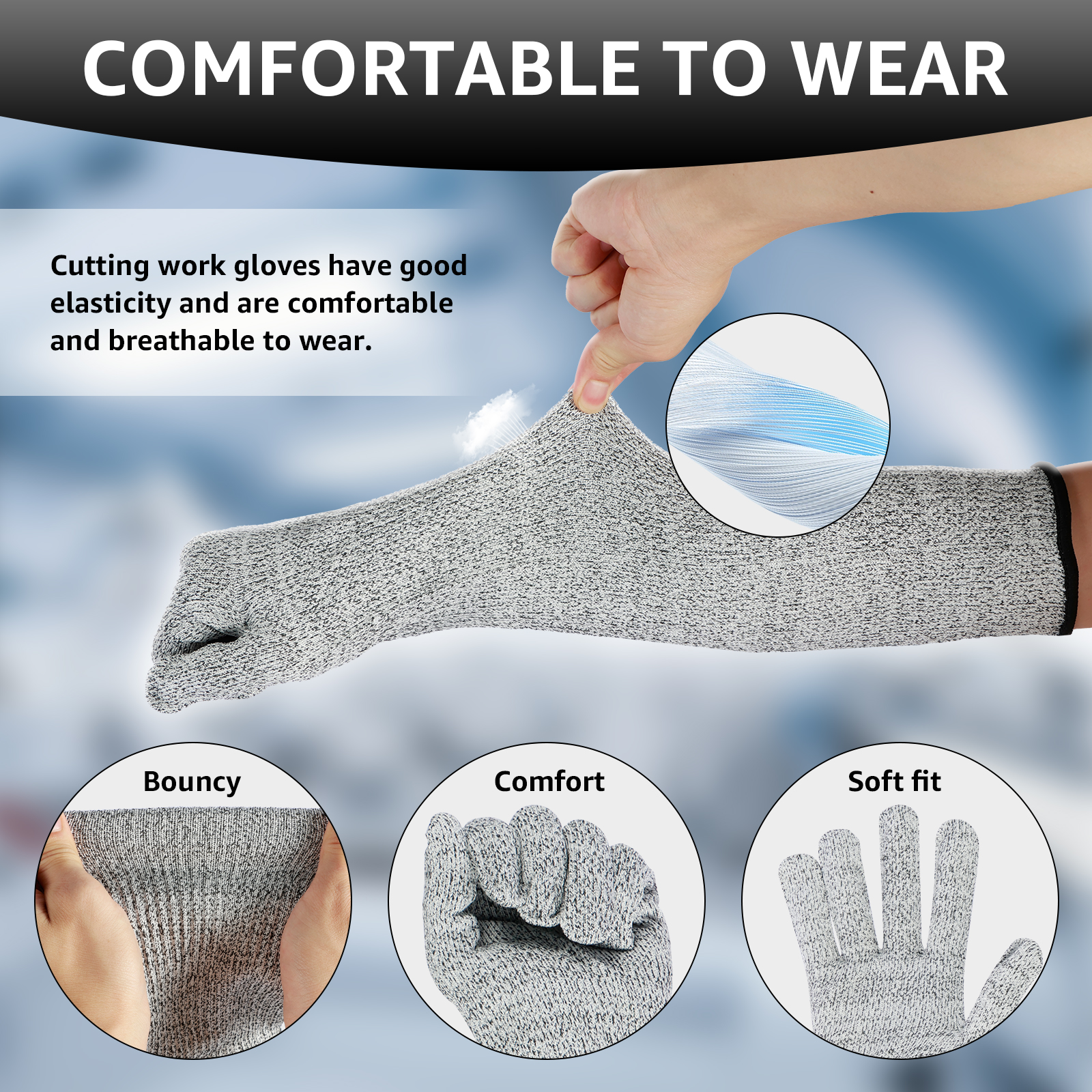 Breathable HPPE Cut Resistant  - Cut Resistant Glove บทวิจารณ์และราคา