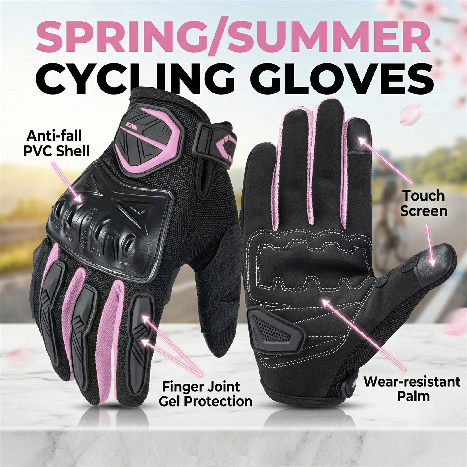 Summer Motorcycle Gloves Men W - Cycling Glove Padded บทวิจารณ์และราคา