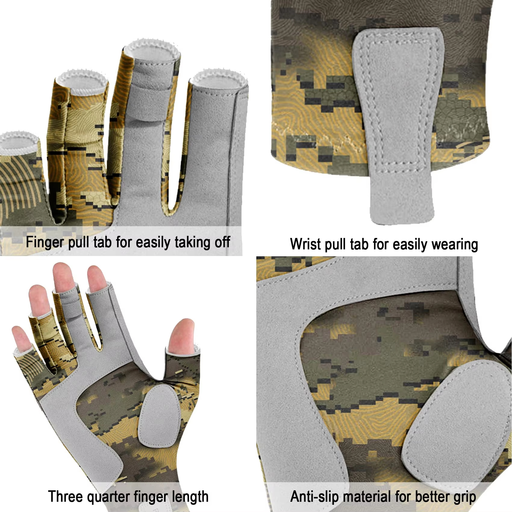 Riverruns Fingerless Fishing G - Cycling Glove Padded บทวิจารณ์และราคา