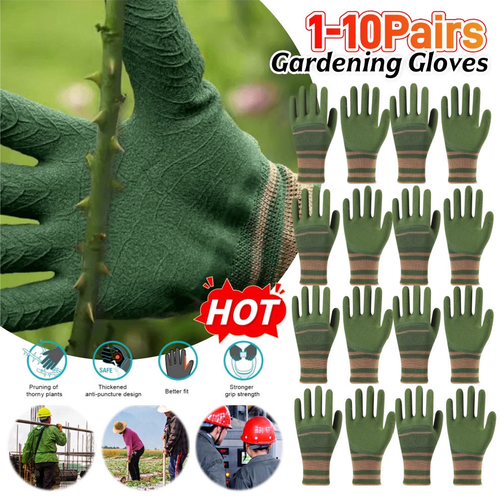1-10Pairs Gardening Gloves Wat - Gardening Glove Waterproof บทวิจารณ์และราคา